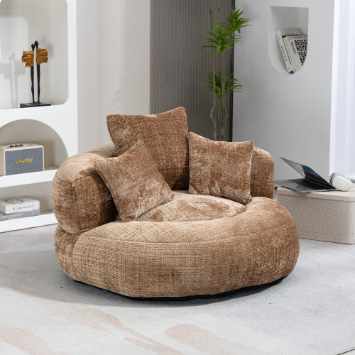 COOLMORE lazy sofa bean bag chair with high back and pillows